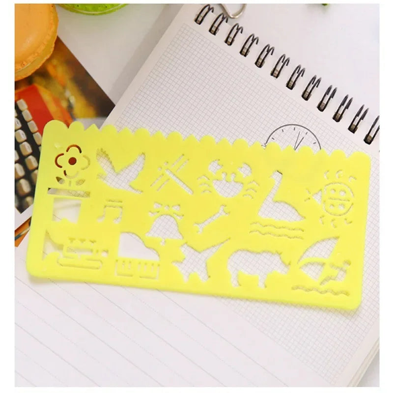 4-Piece Candy Color Drawing Ruler Set