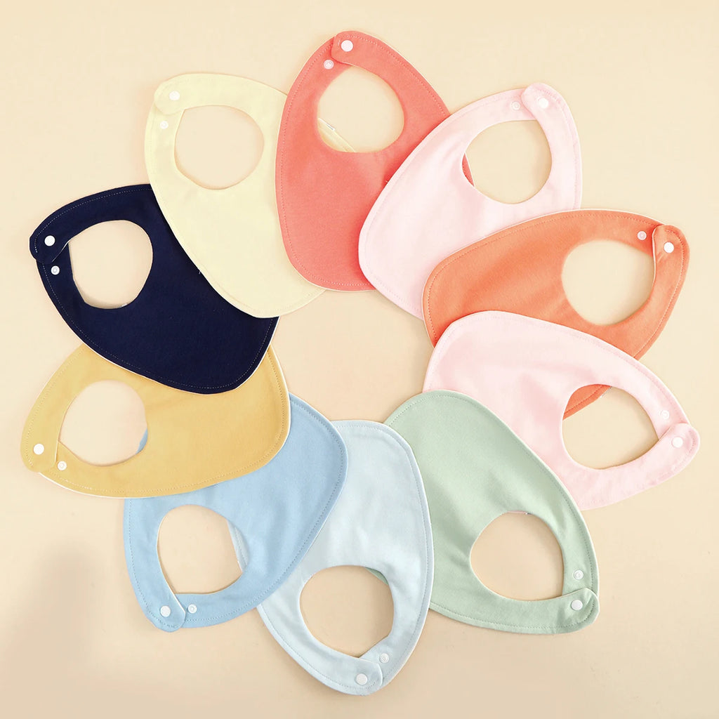 2/3-Piece Adjustable Cotton Baby Bib Set