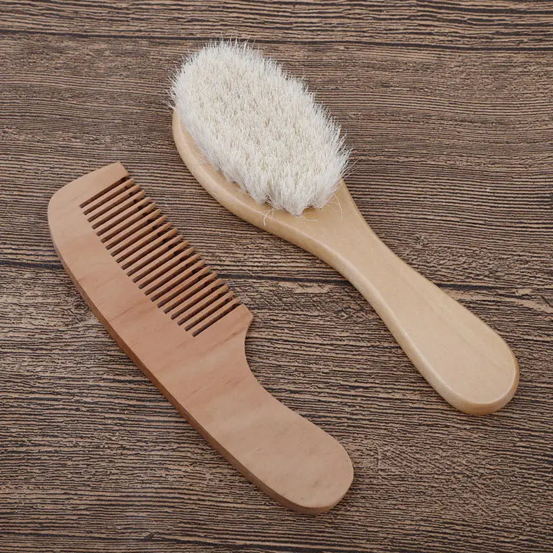 Newborn Baby Wooden Brush & Comb Set