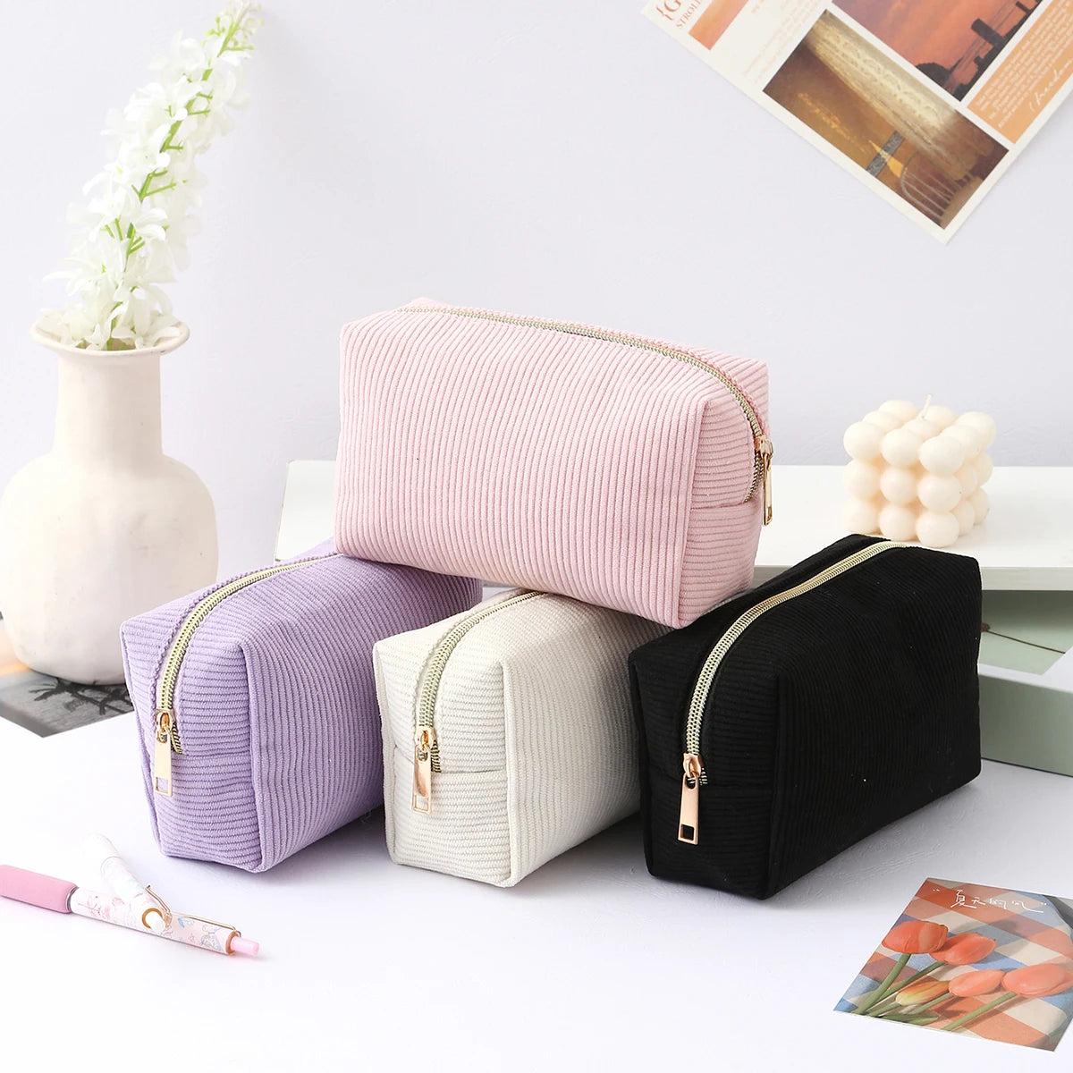 Vertical Stripe Pencil Case