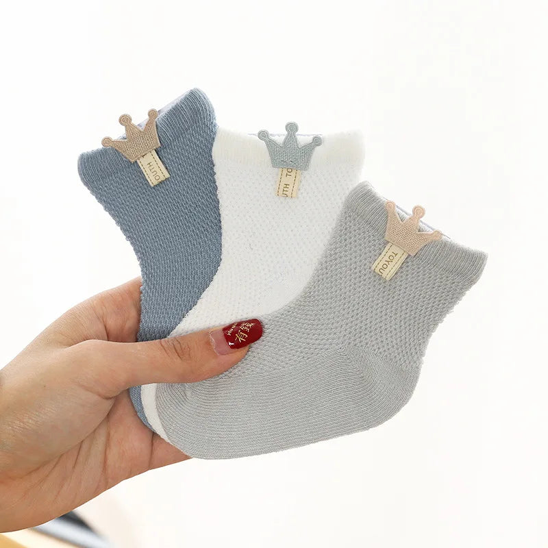 3-Pair Baby Mesh Summer Socks Set