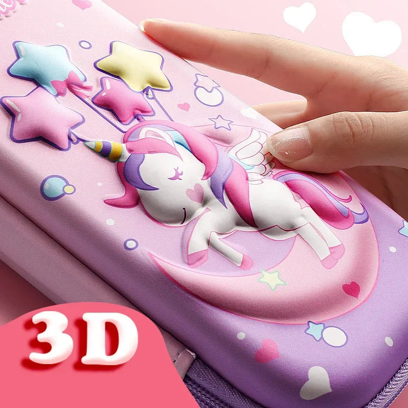 3D EVA Unicorn Pencil Case