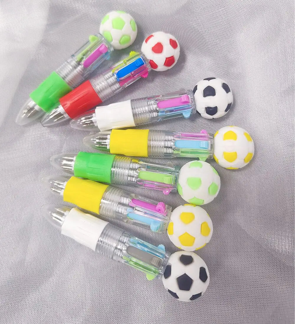 5-Piece Football 4-Color Ballpoint Pen Set