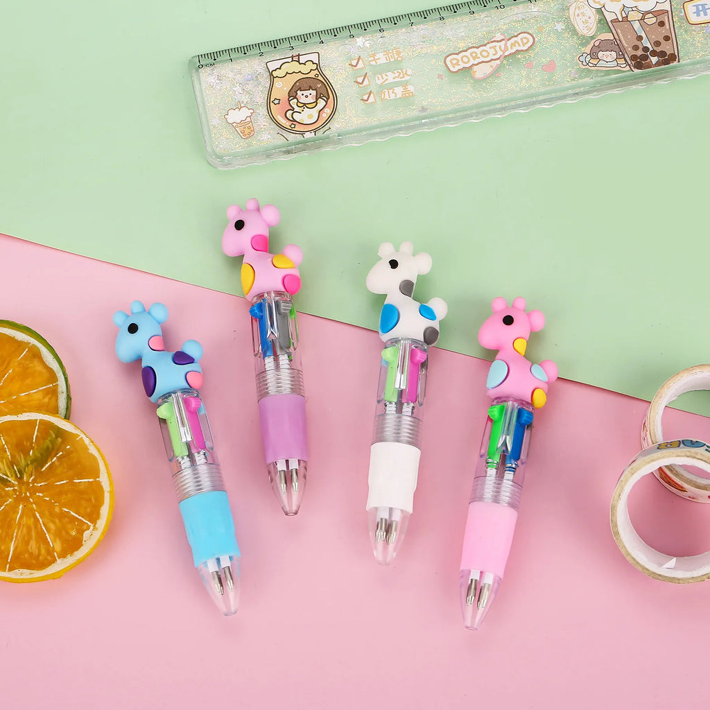 5-Piece Football 4-Color Ballpoint Pen Set