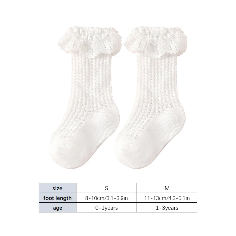 Princess Lace Knee-High Baby Socks