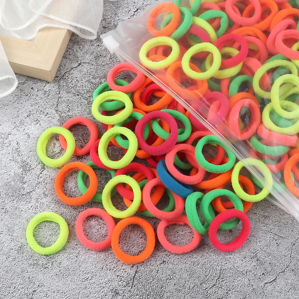 50/100-Piece Kids Elastic Hair Bands Set