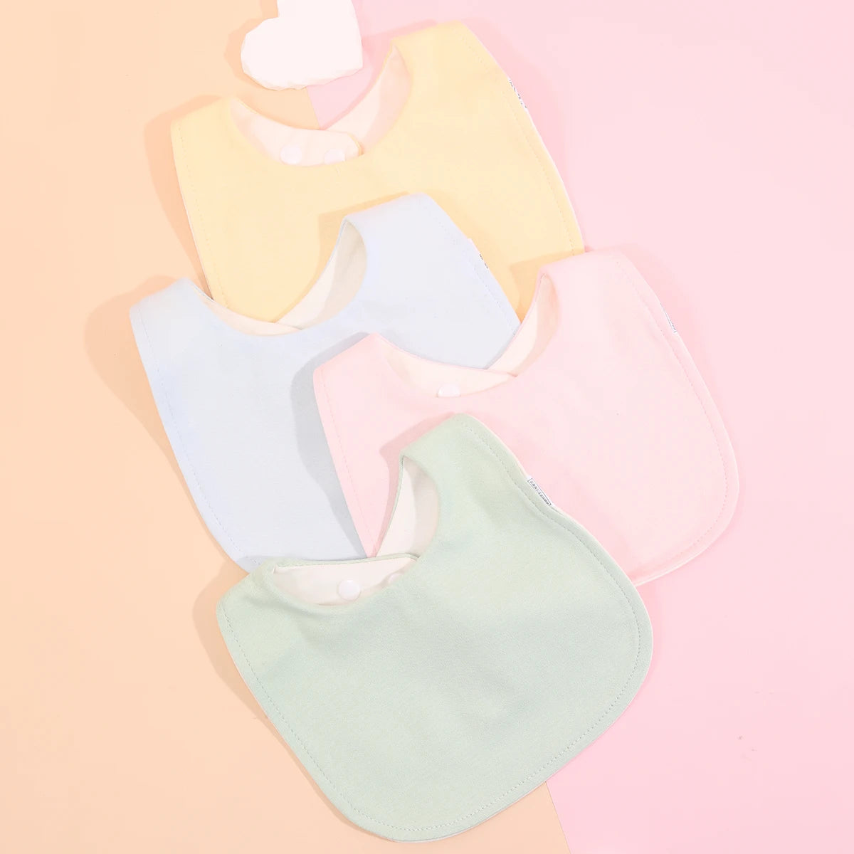 4-Piece Adjustable Cotton Baby Bib Set