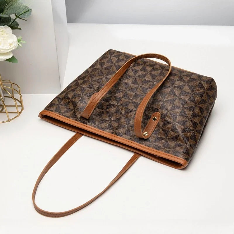 Women's Large Capacity PU Leather Tote Bag