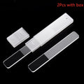 Transparent Glass Nail File Set with Case