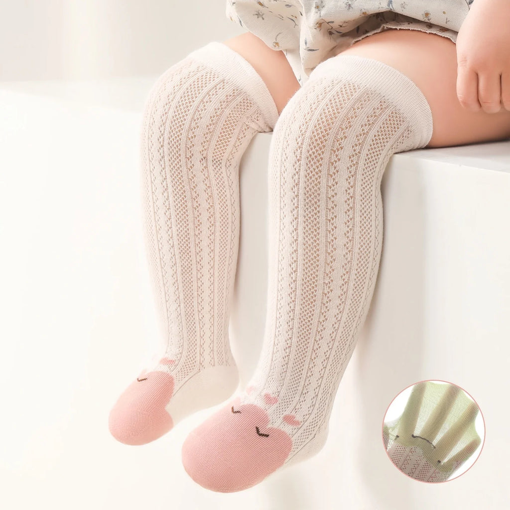 Baby Cartoon Over-the-Knee Mesh Socks