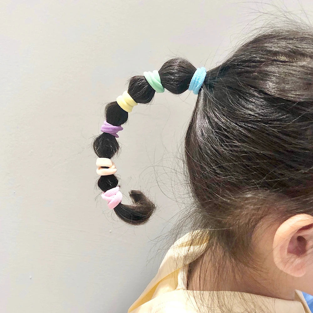 50/100-Piece Kids Elastic Hair Bands Set