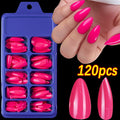 120-Piece Cherry Red Press-On Nails Set