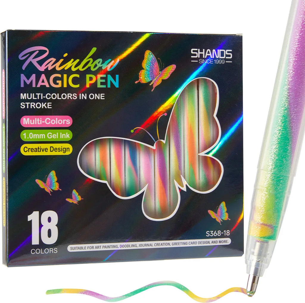 6/18-Color Rainbow Gel Pen Set