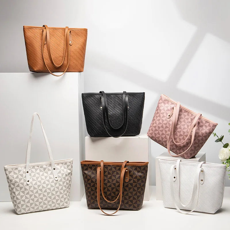 Women's Large Capacity PU Leather Tote Bag