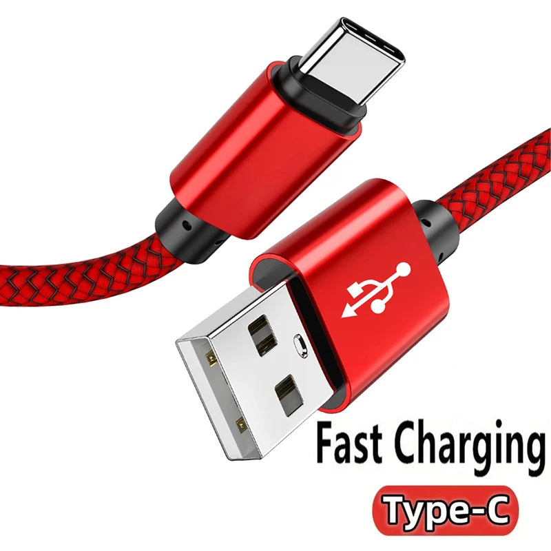 12W Braided USB-A to Type-C Charging Cable
