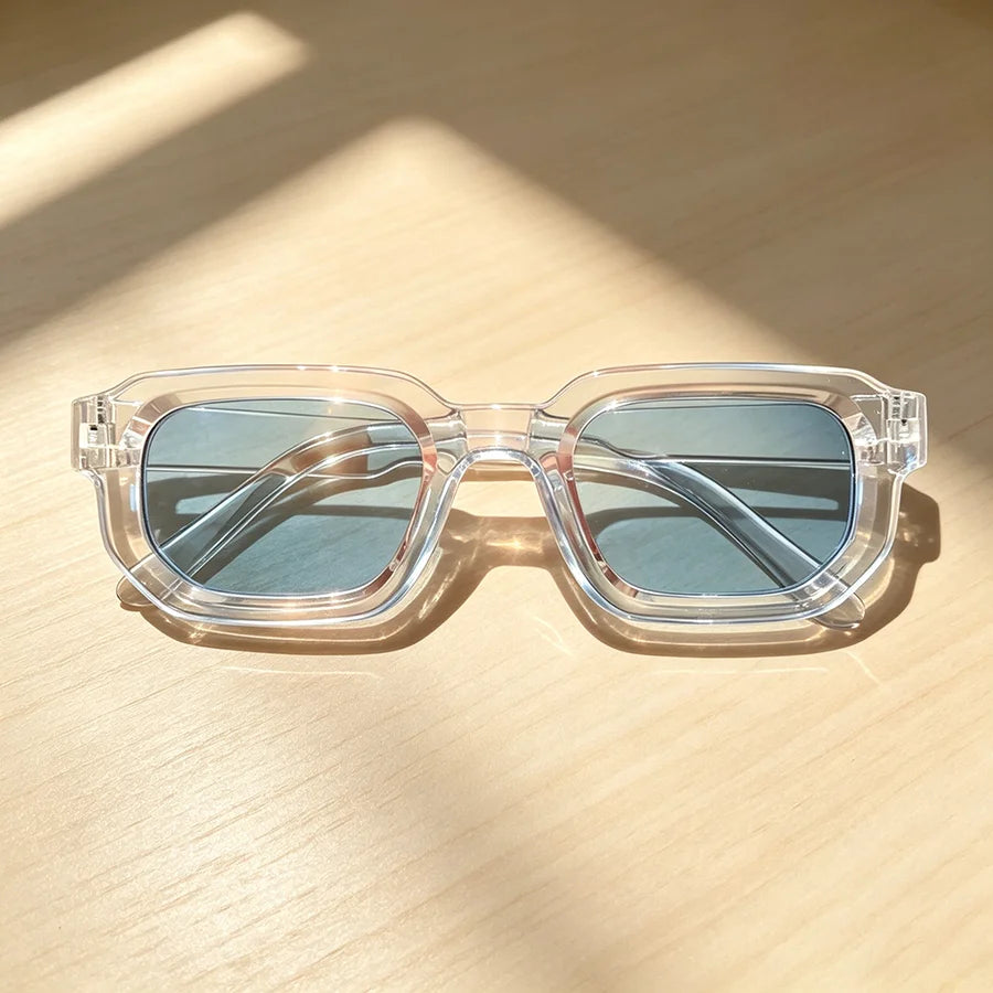 6-Piece Retro Rectangle Sunglasses Set
