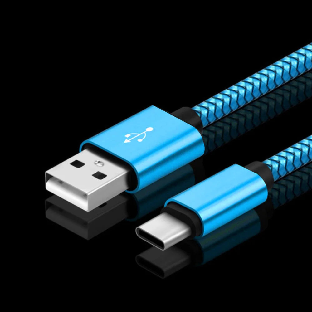 كابل شحن USB-A مضفر بقوة 12 واط إلى USB-C