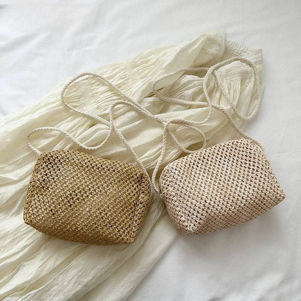 Summer Straw Crossbody Bag