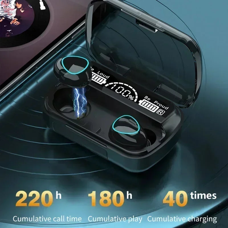 Wireless Bluetooth Earbuds with LED Display