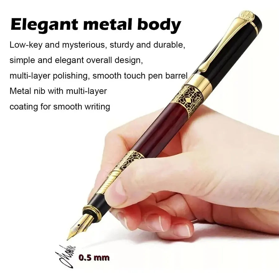 Retro Metal Fountain Pen Set (1–100 Pieces)