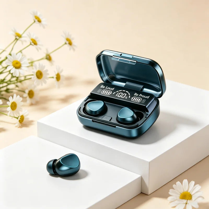 Wireless Bluetooth Earbuds with LED Display
