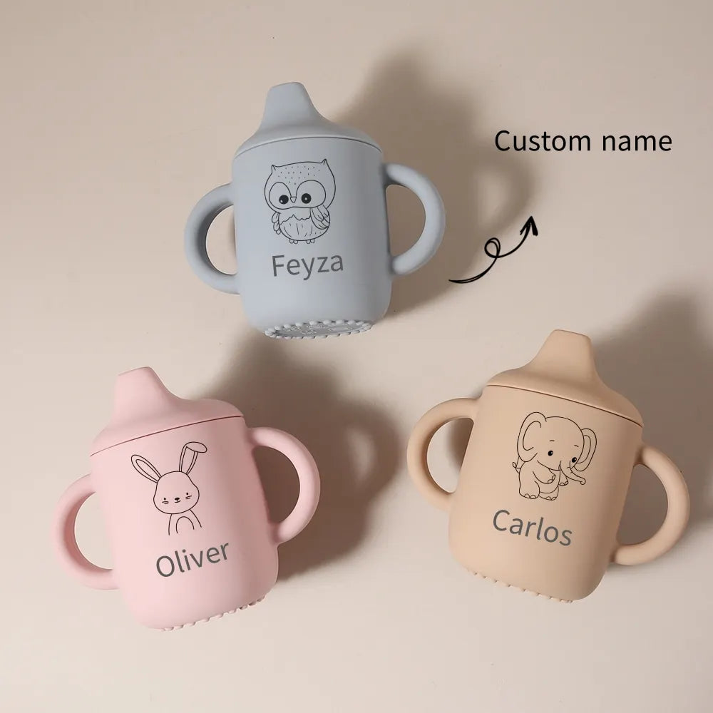 Personalized Silicone Baby Sippy Cup