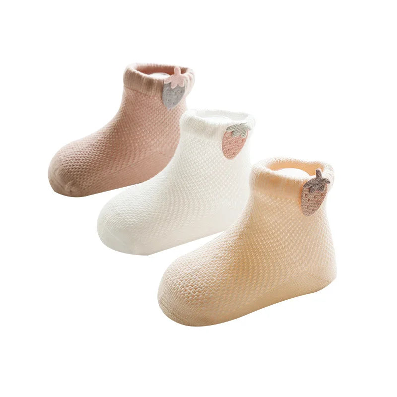 3-Pair Baby Mesh Summer Socks Set