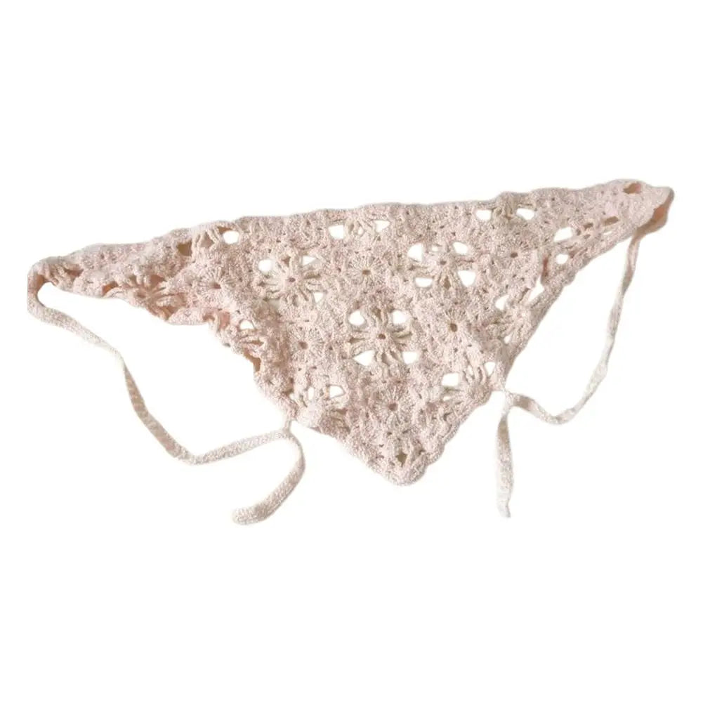 Retro Crochet Triangle Head Scarf