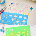 4-Piece Candy Color Drawing Ruler Set