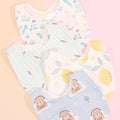 4-Piece Adjustable Cotton Baby Bib Set