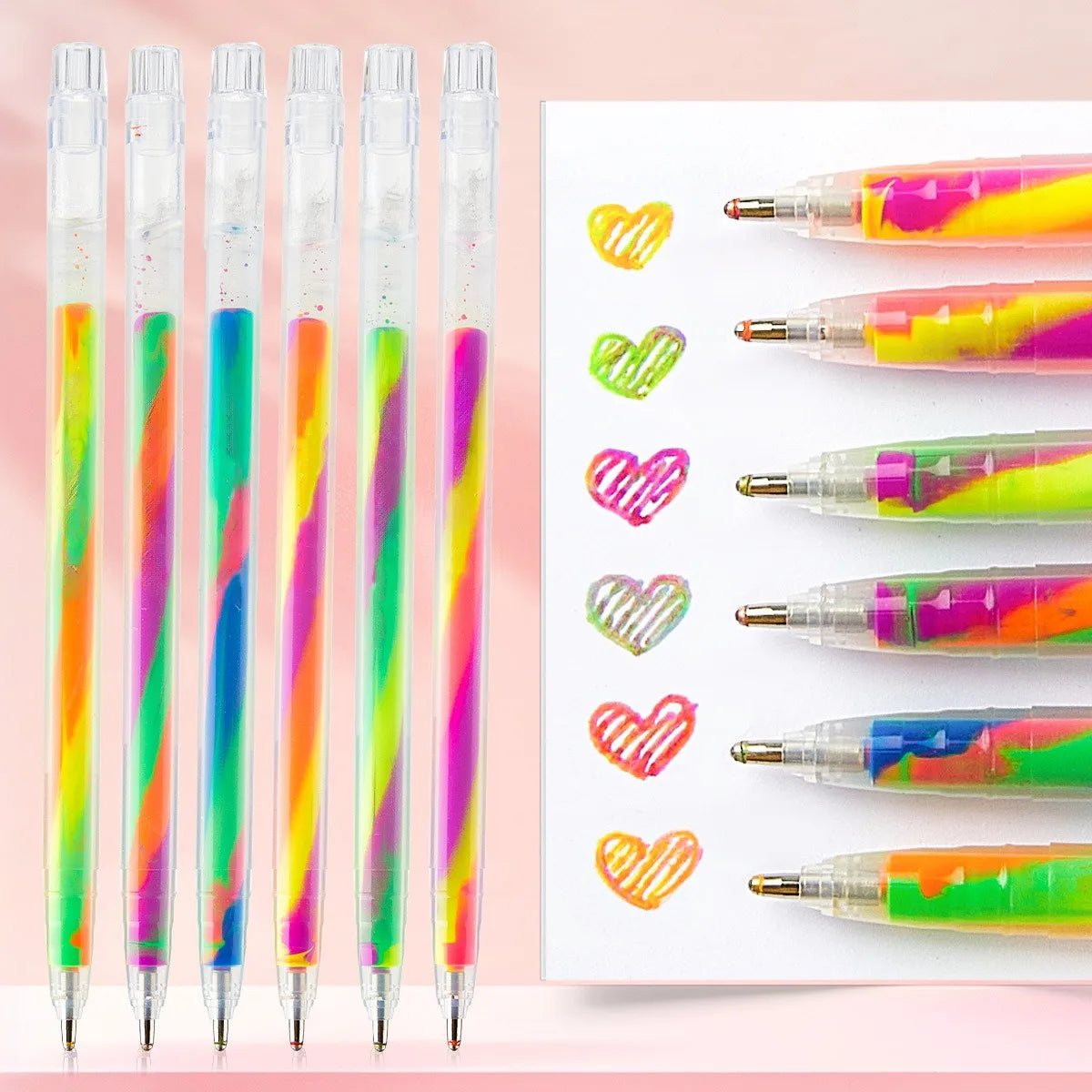 6/18-Color Rainbow Gel Pen Set