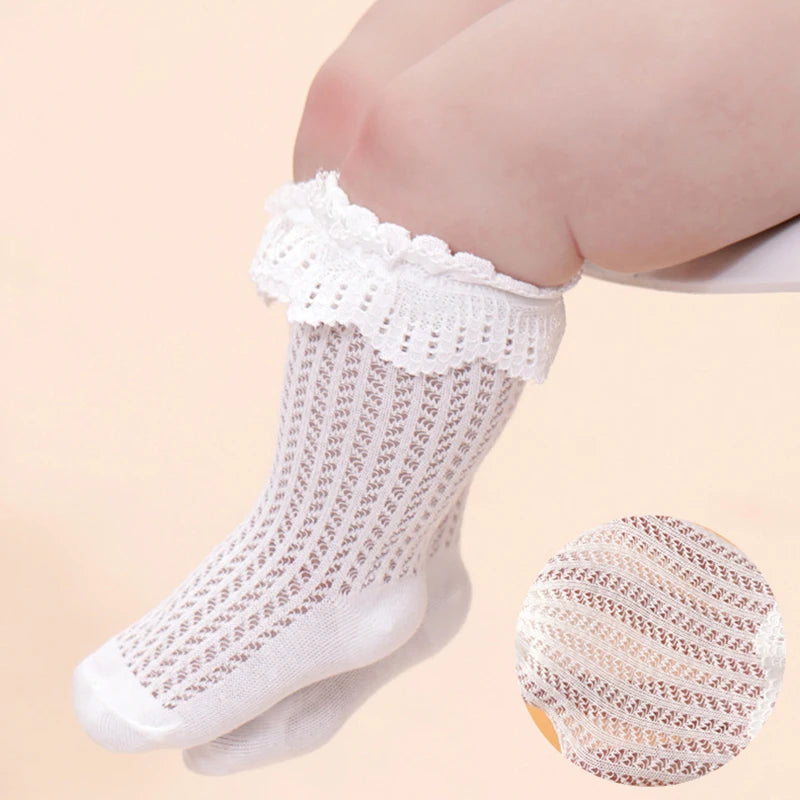 Princess Lace Knee-High Baby Socks