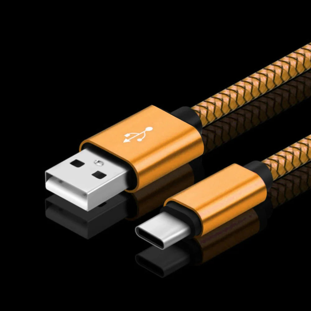 كابل شحن USB-A مضفر بقوة 12 واط إلى USB-C