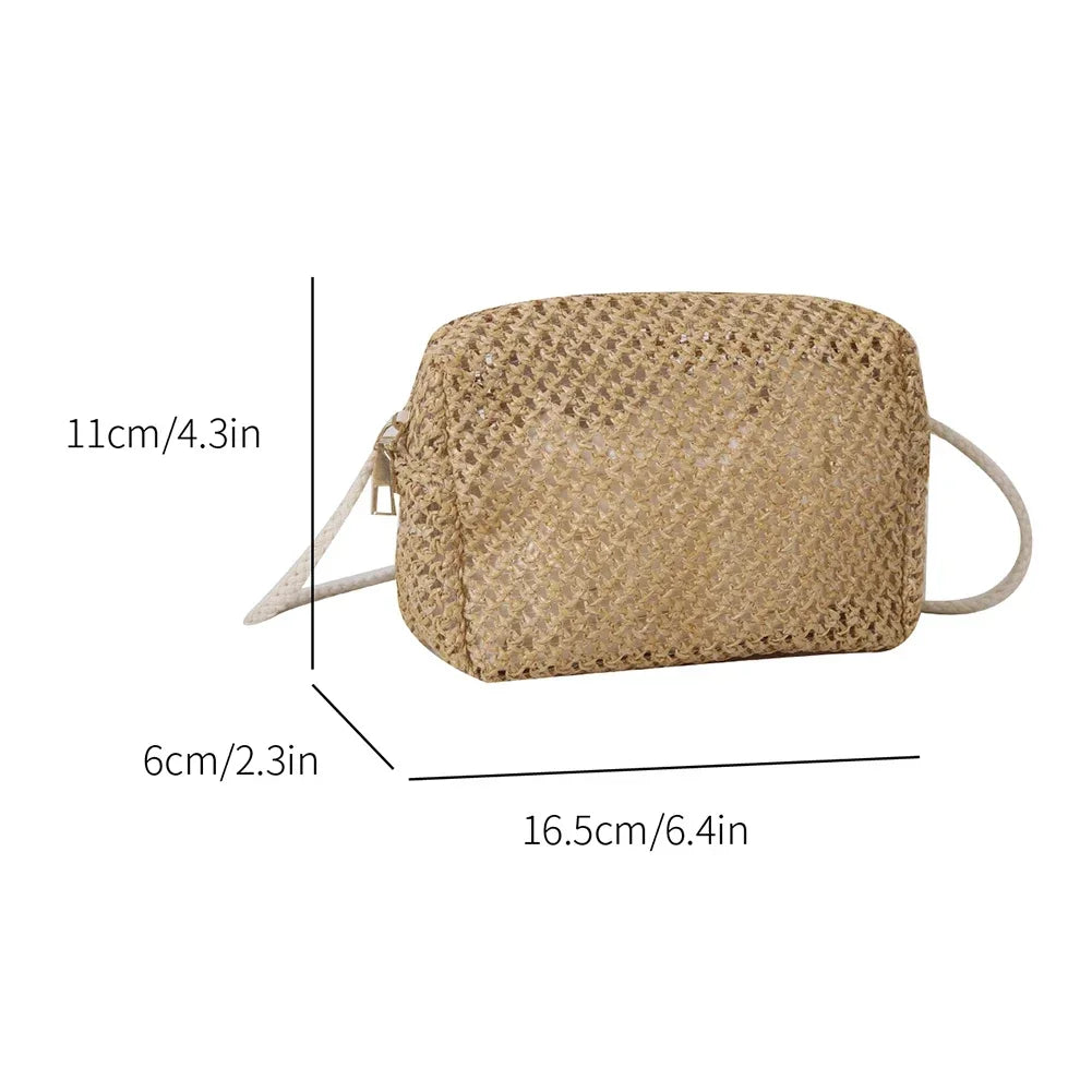 Summer Straw Crossbody Bag