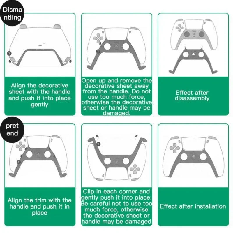 Camouflage Controller Decorative Strips for PS5