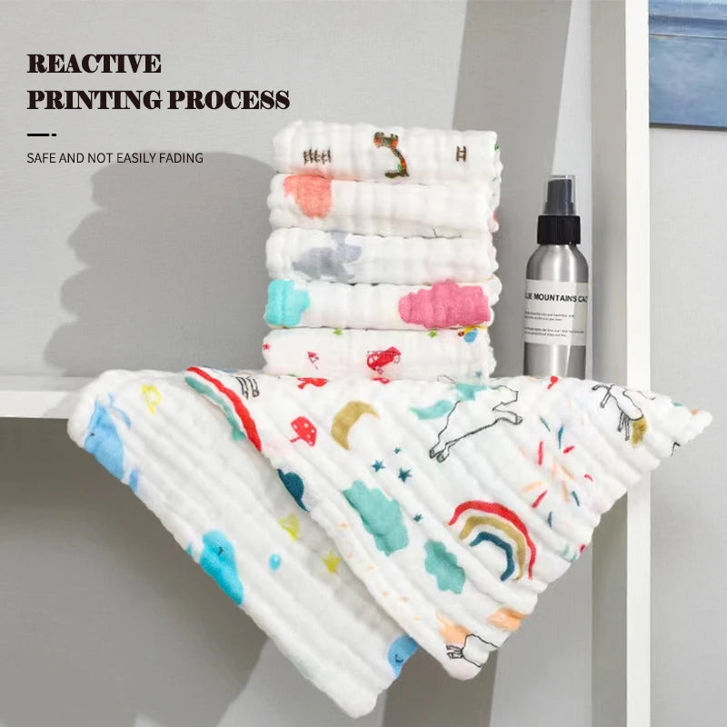 5-Piece 6-Layer Muslin Baby Towel Set