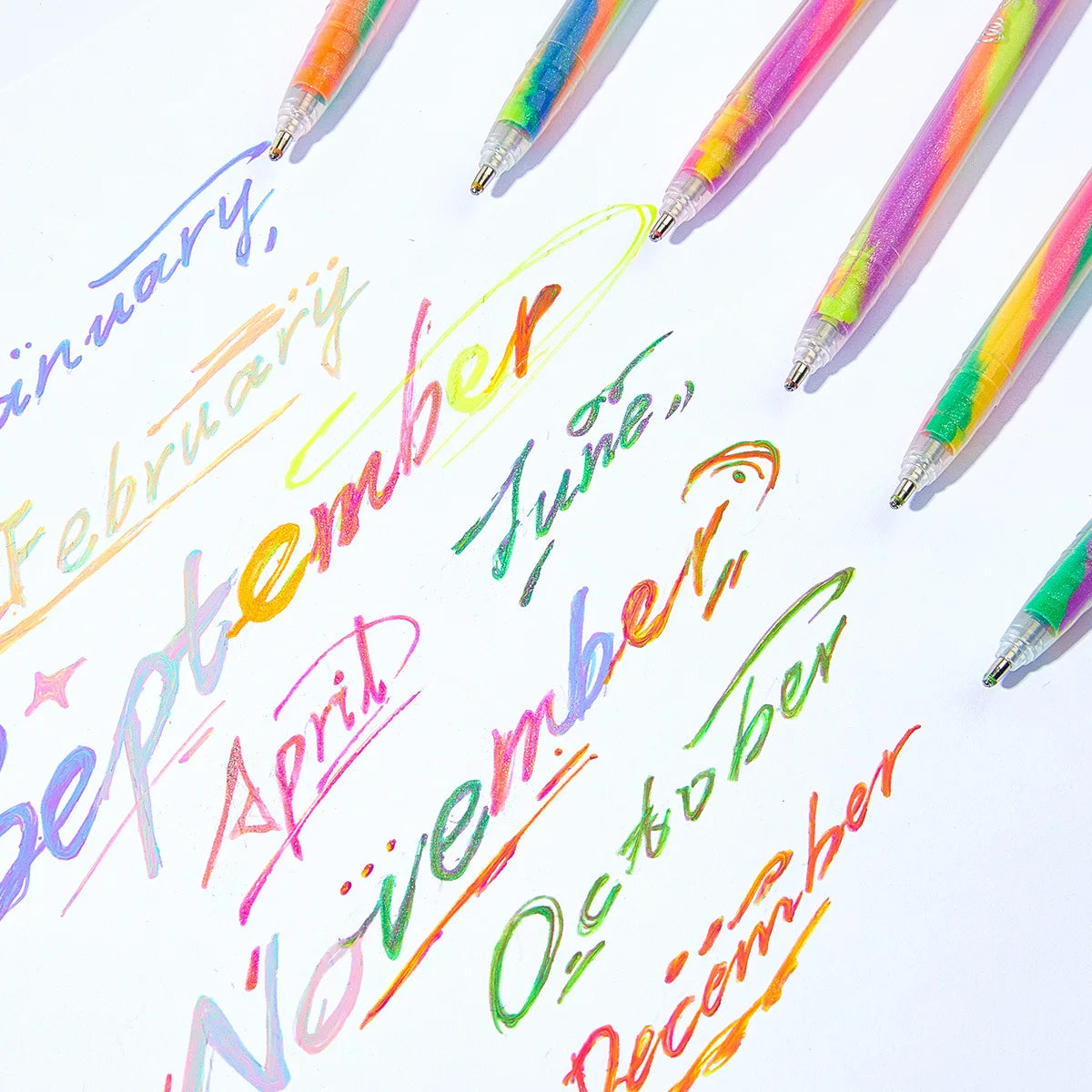 6/18-Color Rainbow Gel Pen Set