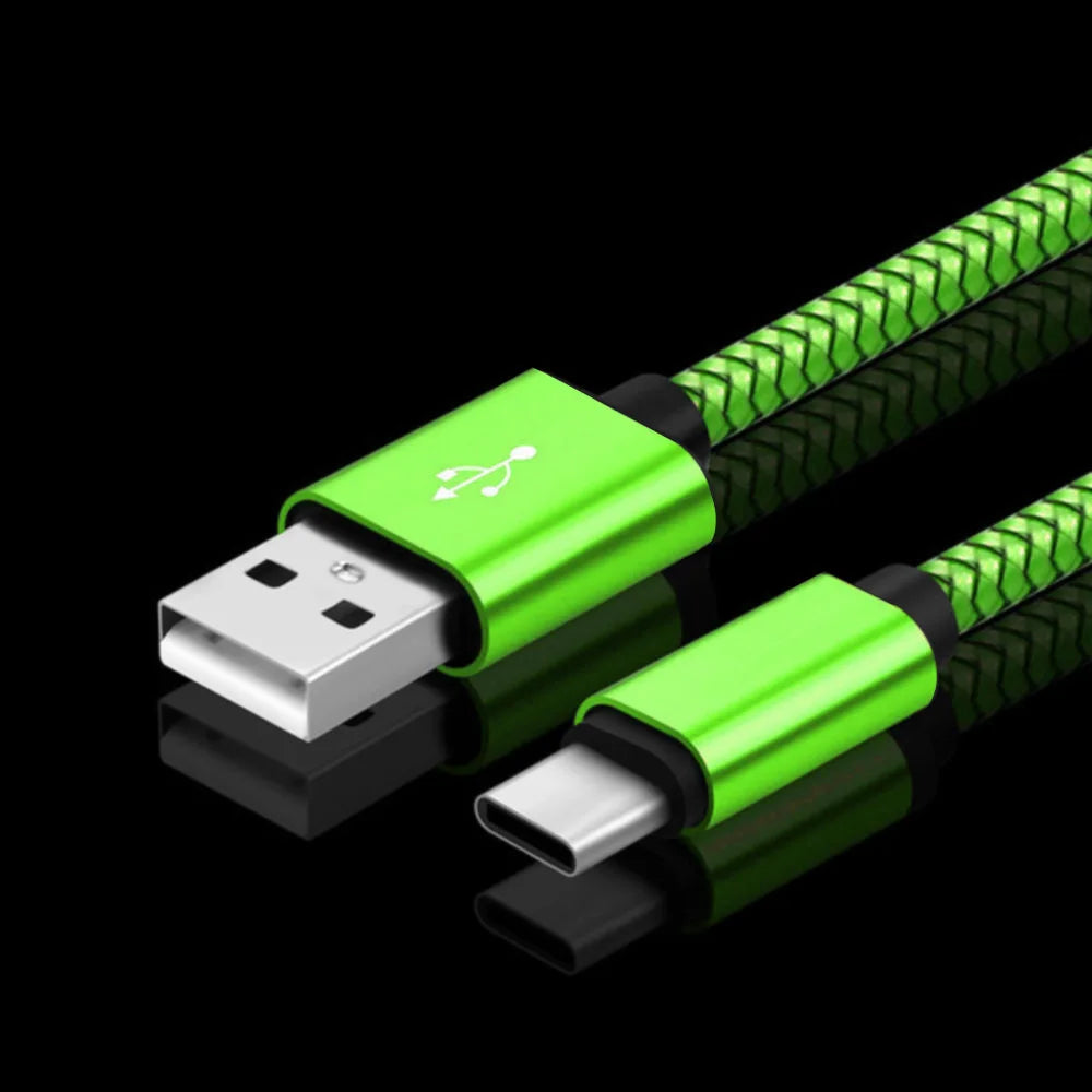 كابل شحن USB-A مضفر بقوة 12 واط إلى USB-C