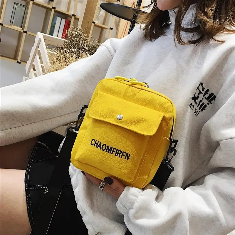 **Small Canvas Crossbody Bag**