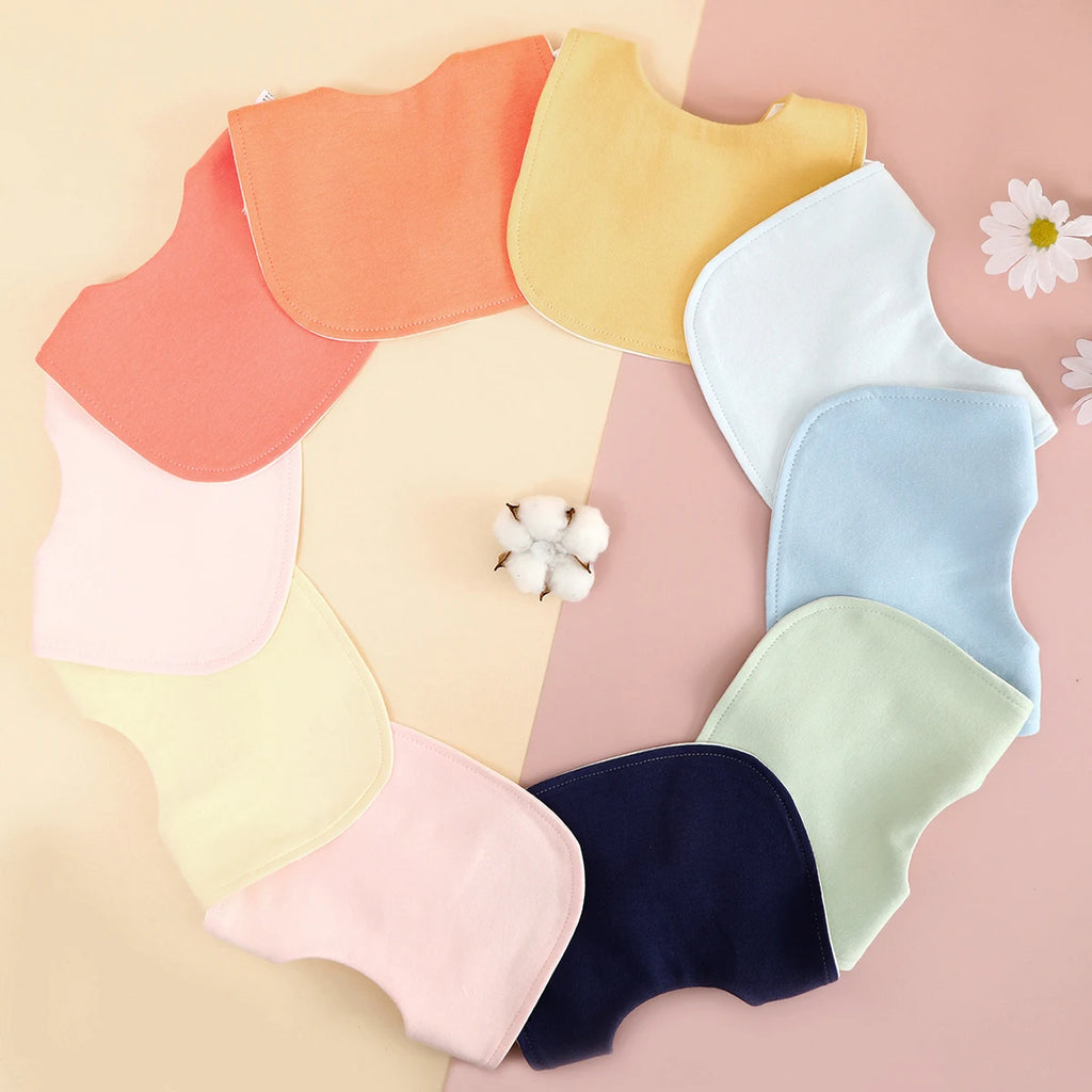 2/3-Piece Adjustable Cotton Baby Bib Set