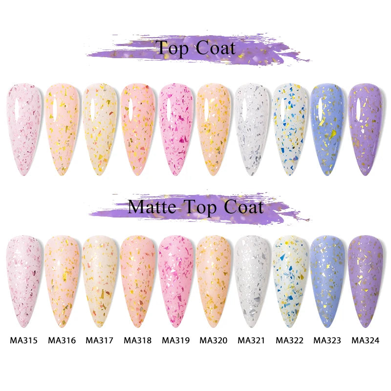 MEET ACROSS Glitter Rubber Base Gel Polish – 7 ml