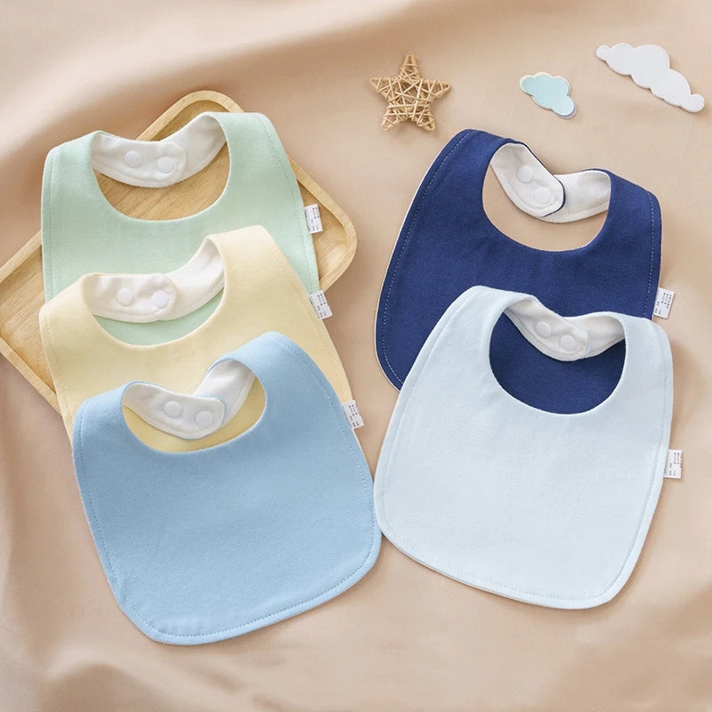2/3-Piece Adjustable Cotton Baby Bib Set