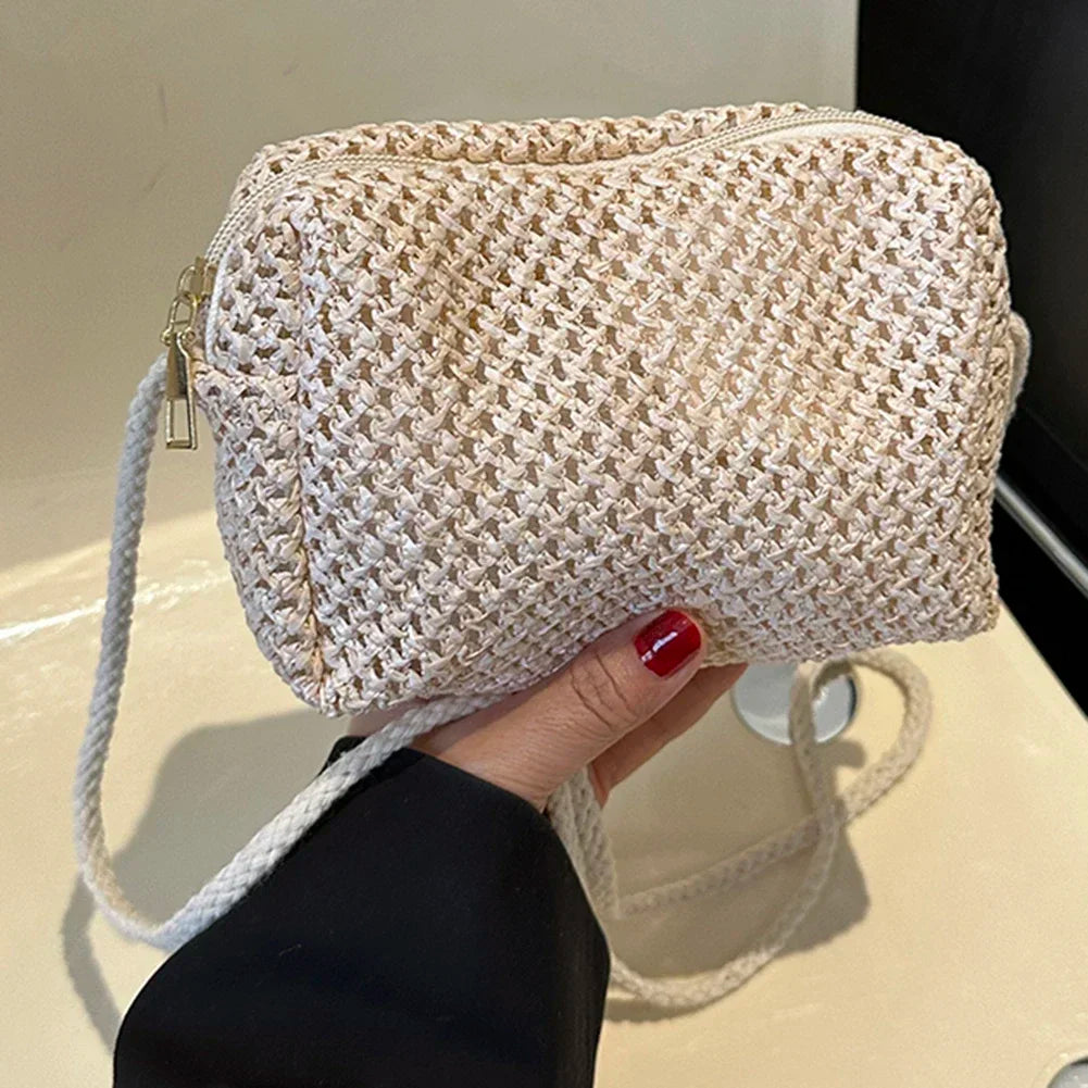 Summer Straw Crossbody Bag
