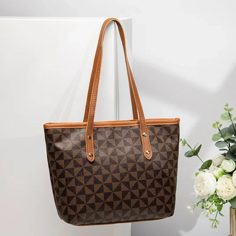 Women's Large Capacity PU Leather Tote Bag