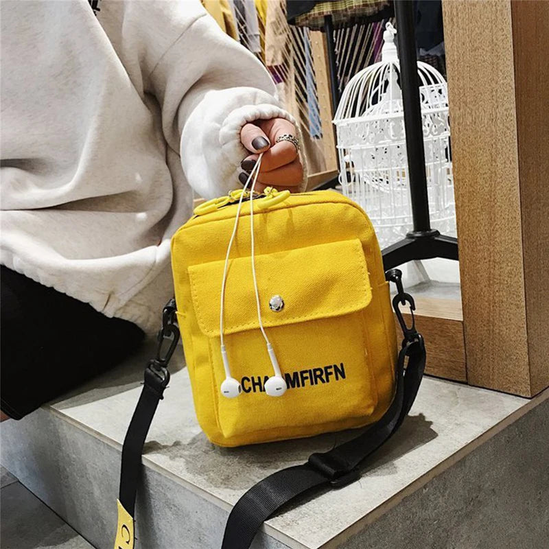 **Small Canvas Crossbody Bag**