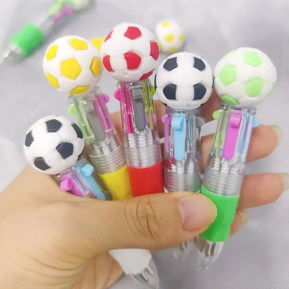 5-Piece Football 4-Color Ballpoint Pen Set