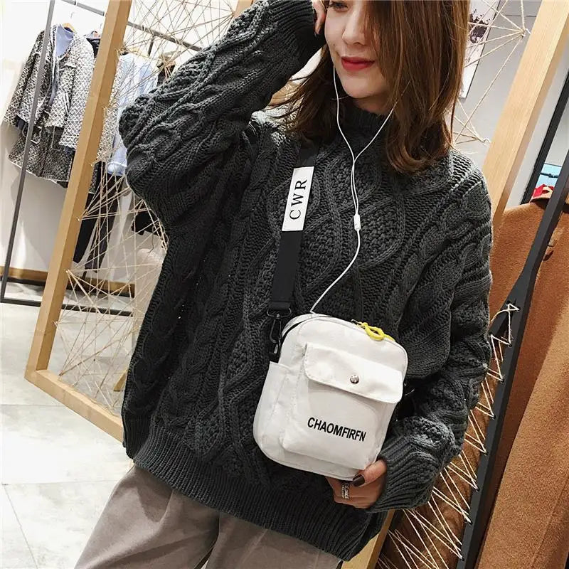 **Small Canvas Crossbody Bag**