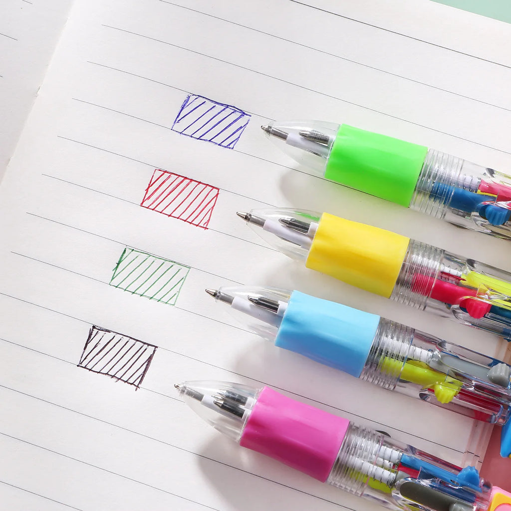 5-Piece Football 4-Color Ballpoint Pen Set