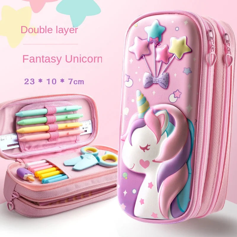 3D EVA Unicorn Pencil Case