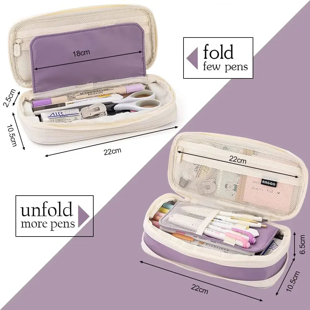 Cute Foldable Large Capacity Pencil Case